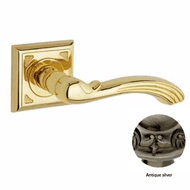 Door lever handles set on roses - Antiq