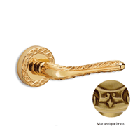 Door lever handles set on roses - Mat A