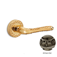 Door lever handles set on roses - Antiq