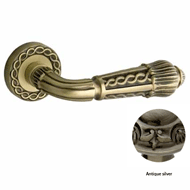 Door lever handle set on rose with Key 