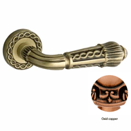 Door lever handle set on rose with Key 