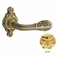Door lever handle set on rose with Key 