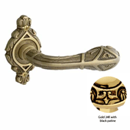 Door lever handle set on rose with Key 