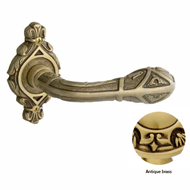 Door lever handle set on rose with Key 