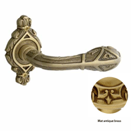 Door lever handle set on rose with Key 