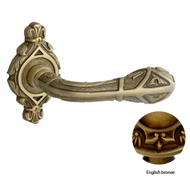 Door lever handle set on rose with Key 