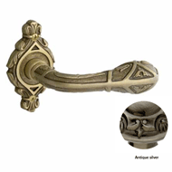 Door lever handle set on rose with Key 