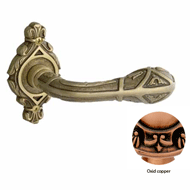 Door lever handle set on rose with Key 
