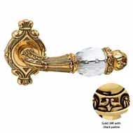 Door lever handle set on rose with Key 