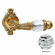 Door lever handles set on roses with Sw