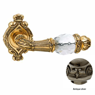 Door lever handle set on rose with Key 