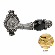 Door lever handle set on rose with Key 