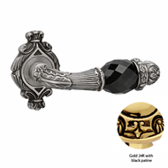 Door lever handle set on rose with Key 