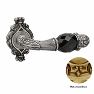 Door lever handle set on rose with Key 