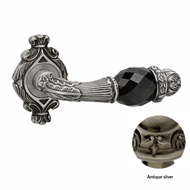 Door lever handle set on rose with Key 