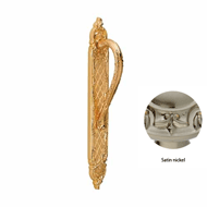 Door pull handle on plate - 425MM - Sat
