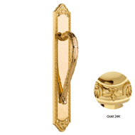 Door Pull handle on Plate - 400MM - Gol