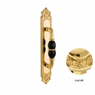 Door Pull handles on Plate  -Gold 24K F