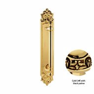 Door Pull handles on Plate  -Gold 24K w