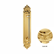 Door Pull handles on Plate  - Gold 24K 