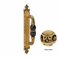 Door Pull handle on Plate Swarovski Bla