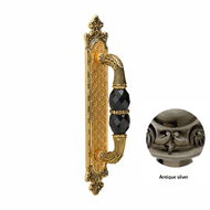 Door Pull handle on Plate Swarovski Bla