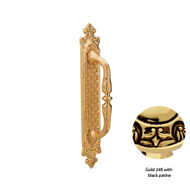 Door Pull handle on Plate - 350MM - Gol