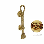 Door pull handle on rose - 400mm - Sati