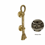 Door pull handle on rose - 400mm - Anti