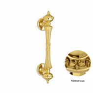 Door pull handle on rose - 390mm - Poli