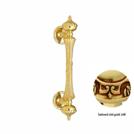 Door pull handle on rosettes - 390mm - 