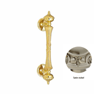 Door pull handle on rose - 390mm - Sati