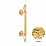 Door pull handle set 340mm on rose - Go