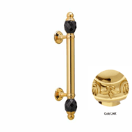Door pull handle set 340mm on rose with