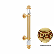 Door pull handle set 340mm on rose with