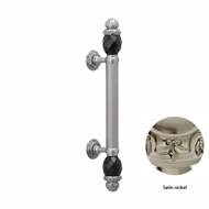 Door pull handle set 340mm on rose with