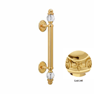 Door pull handle set 440mm on rose with