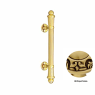 Door pull handle on rose 340mm - Antiqu