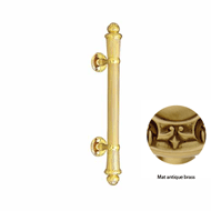 Door pull handle on rose - 340mm - Matt