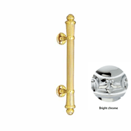 Door pull handle on rosettes 340mm - Br