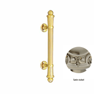 Door pull handle on rose 340mm - Satin 