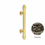 Door pull handle on rose 340mm - Antiqu