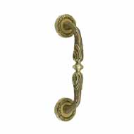 Door pull handle on rosettes - Polished