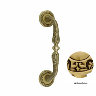 Door pull handle on rose - 241MM -  Ant
