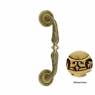 Door pull handle on rosettes - Antique 