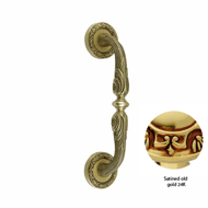 Door pull handle on rose - 241MM -  Sat