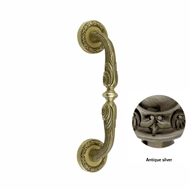 Door pull handle on rose - 241MM -  Ant