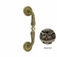 Door pull handle on rosettes - Antique 