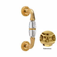 Door pull handle on rose with Swarovski