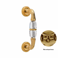 Door pull handle on rose with Swarovski